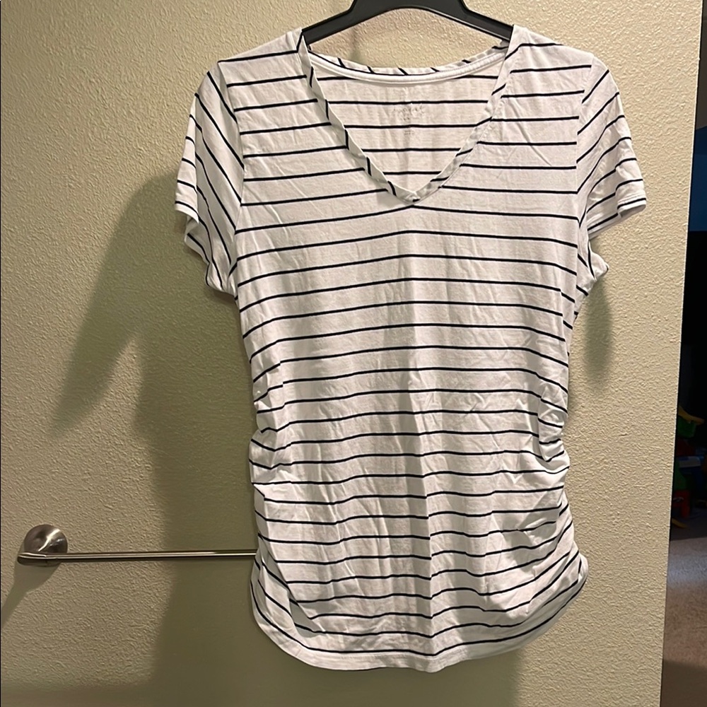 Isabel Maternity Striped V-Neck Top